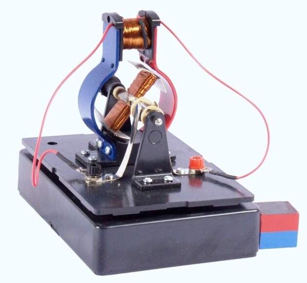 Модель электродвигателя лабораторная разборная с постоянными магнитами и электромагнитами (можно исп