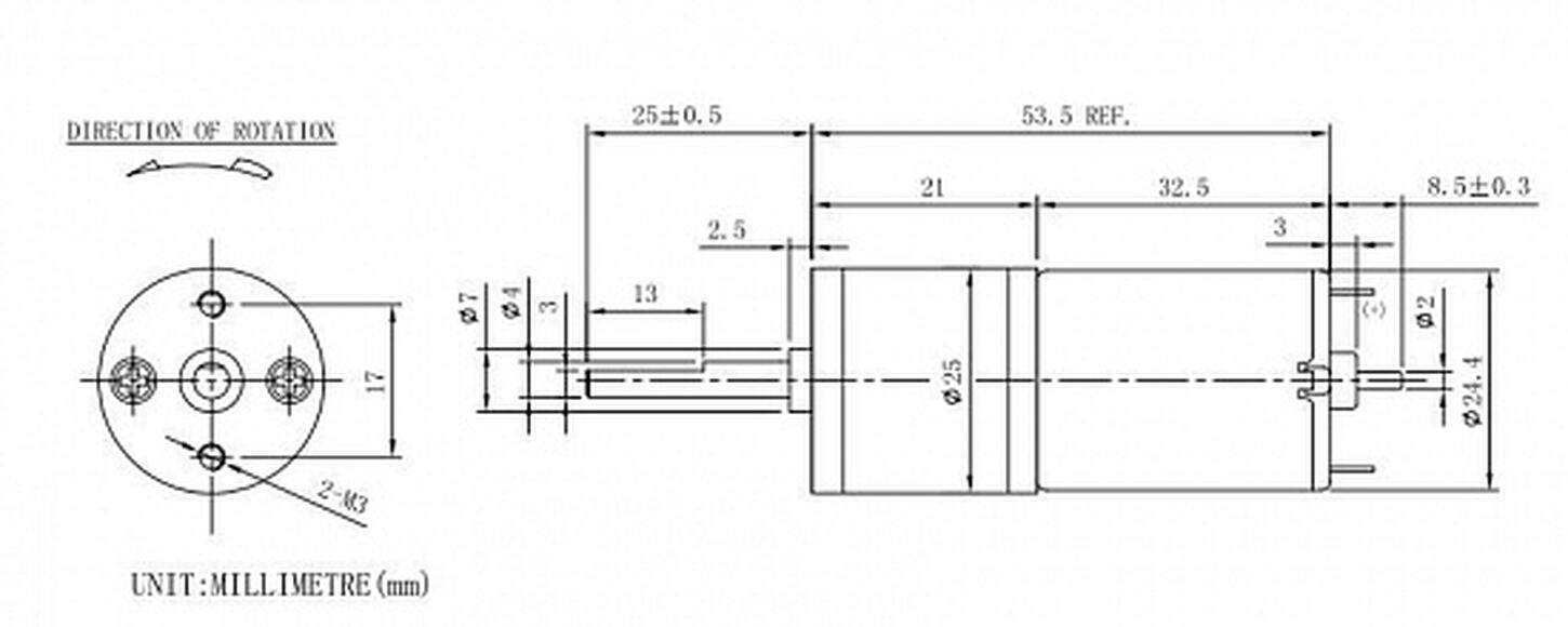 Ресурсный набор 25mm DC Motor Pack					-Blue