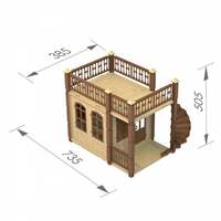Домик для кукол "Замок Принцессы" (1 этаж) (беж)